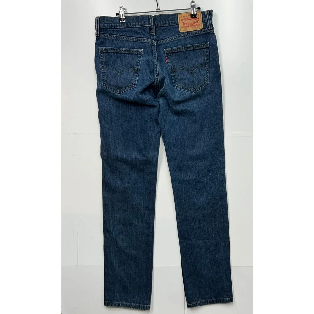 Levis 511 Slim Fit Jeans Mens 33x32 Dark Wash Blue Stretch Denim 04511-1150